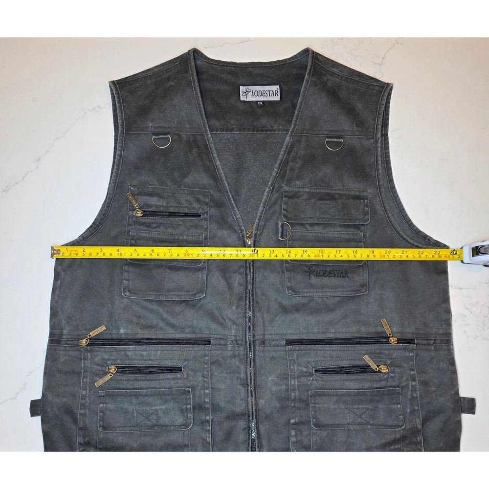 Lodestar Multi-Pocket Utility Fishing Photography Vest Mens 3XL Charcoal Gray - Picture 5 of 6